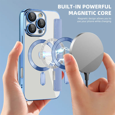 Clear Flip MagSafe Case iPhone 11-18, card slots