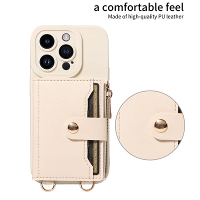 PureGuardCases Faux Leather Crossbody Wallet iPhone Case – Mirror Card Holder Cover