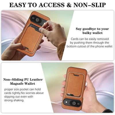 PureGuardCases 2-in-1 Magnetic Leather Wallet Case for Google Pixel