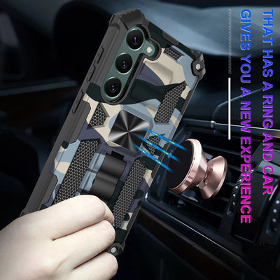 PureGuardCases Camouflage Armor Kickstand Case for Samsung Galaxy