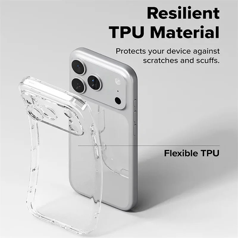 Thin Clear TPU Case iPhone 8-18, front & back