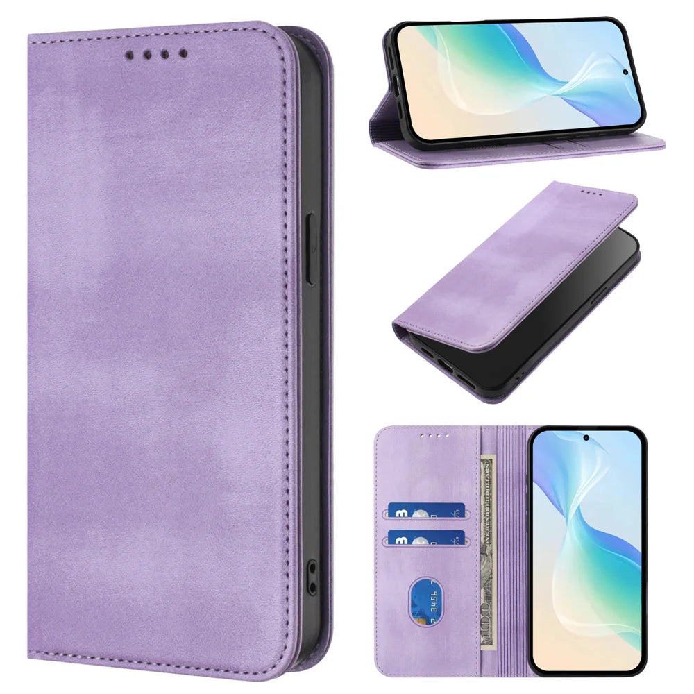 Magnetic Flip Case iPhone 11-18, Purple