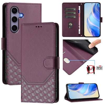3D Cube Wallet Case Galaxy S20-S26, front & back