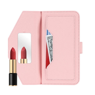 PureGuardCases Crossbody Wallet iPhone Case – Magnetic Stand Mirror Card Holder Cover