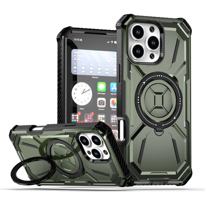 PureGuardCases Heavy Duty Kickstand iPhone Case – MagSafe Shockproof Armor Cover