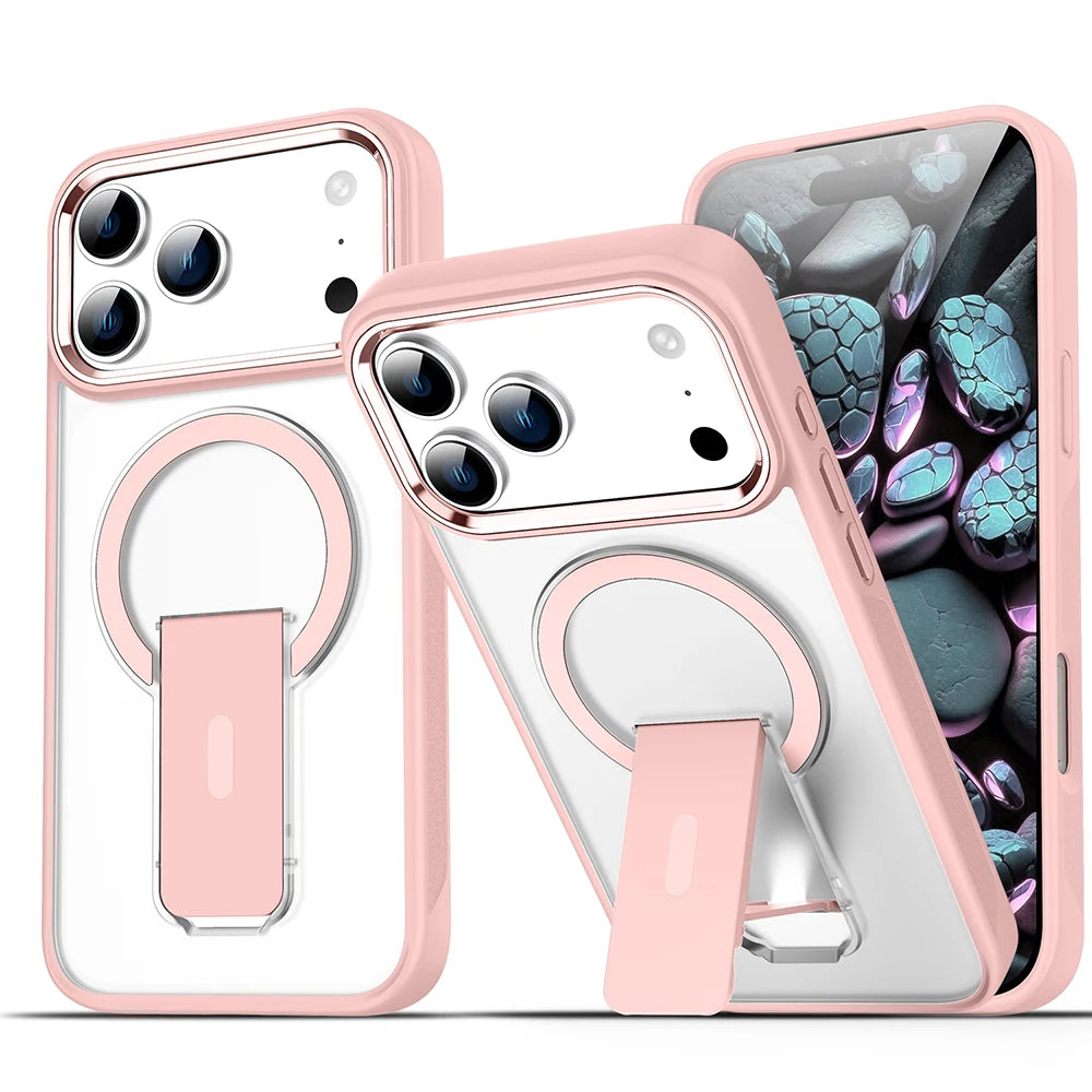 PureGuardCases Luxury MagSafe Stand iPhone Case – Matte Shockproof Cover