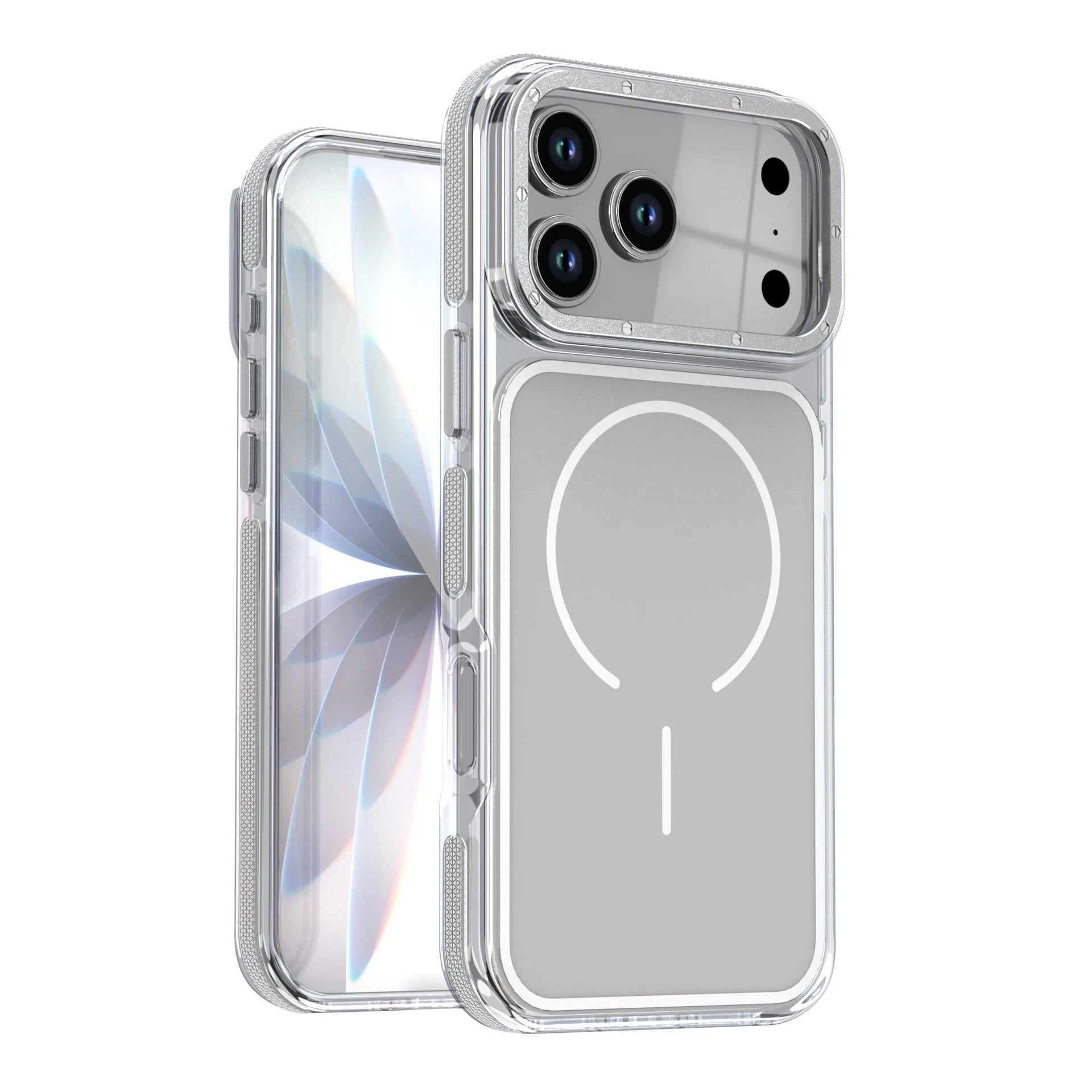 PureGuardCases Luxury Two-Tone Clear iPhone Case – Strong Magnetic MagSafe Cover