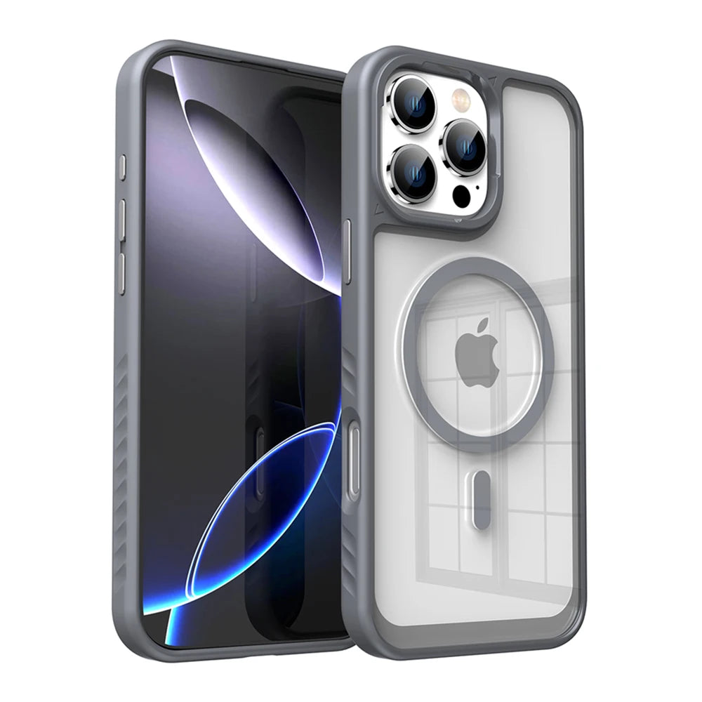 PureGuardCases Luxury Acrylic Clear iPhone Case – MagSafe Magnetic Bumper Cover