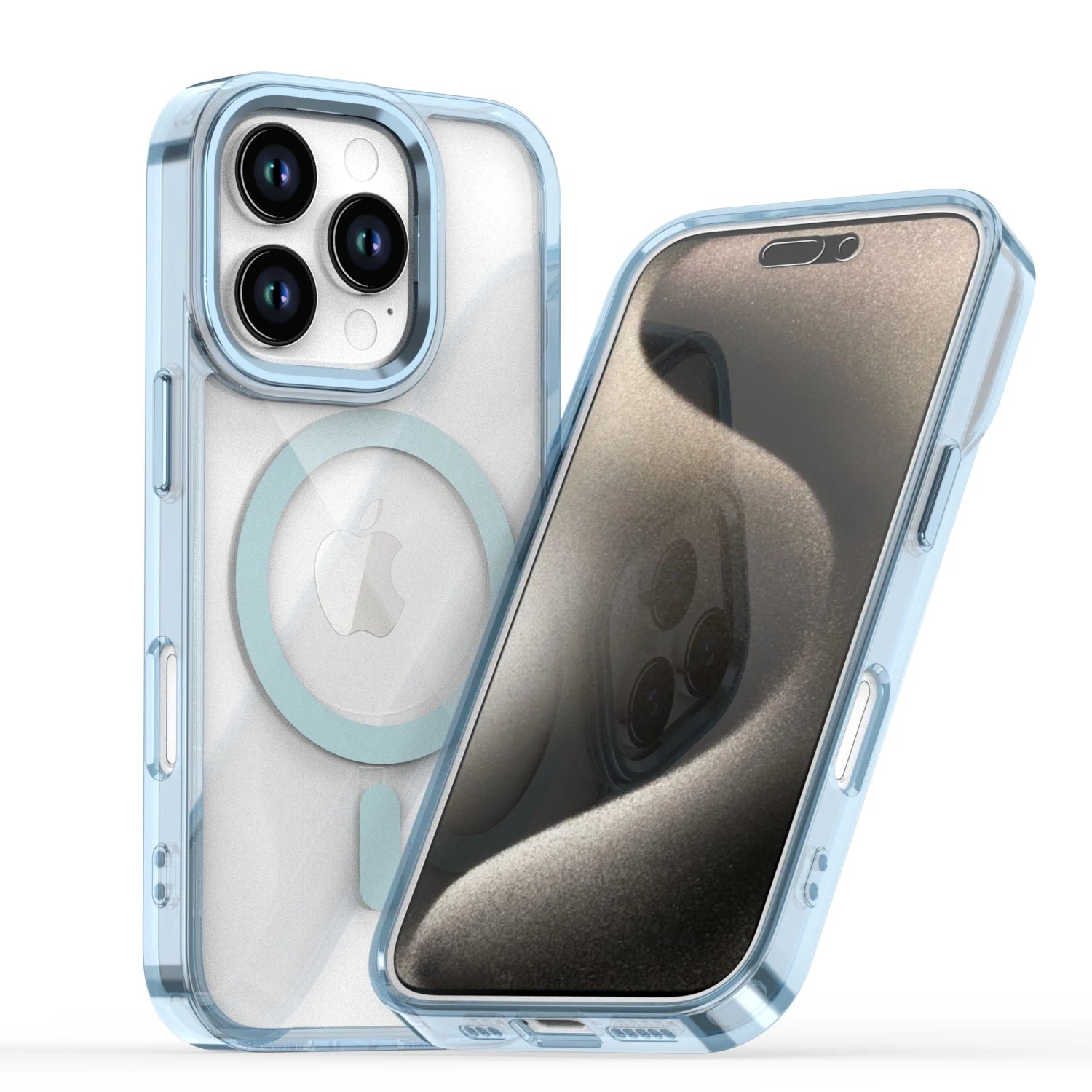 PureGuardCases Clear Metal Lens iPhone Case – MagSafe Shockproof Cover