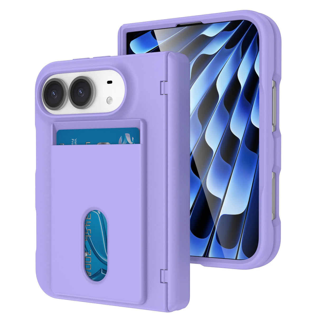 Card Slot Hinge Case for iPhone Duo, Skin-Feel Frosted - Product View 11