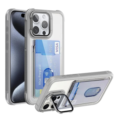 Clear Card Case iPhone 11-18, Gray