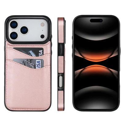 Card Slot Wallet Case iPhone 11-18, Rose Gold