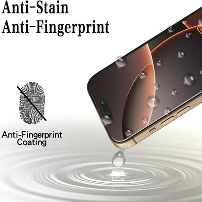 Anti-stain, anti-fingerprint coating on the tempered glass screen protector