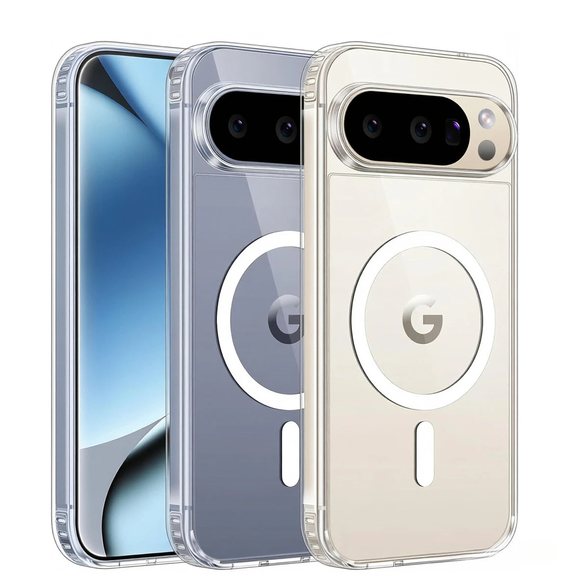 PureGuardCases Clear Magnetic Armor Case for Google Pixel