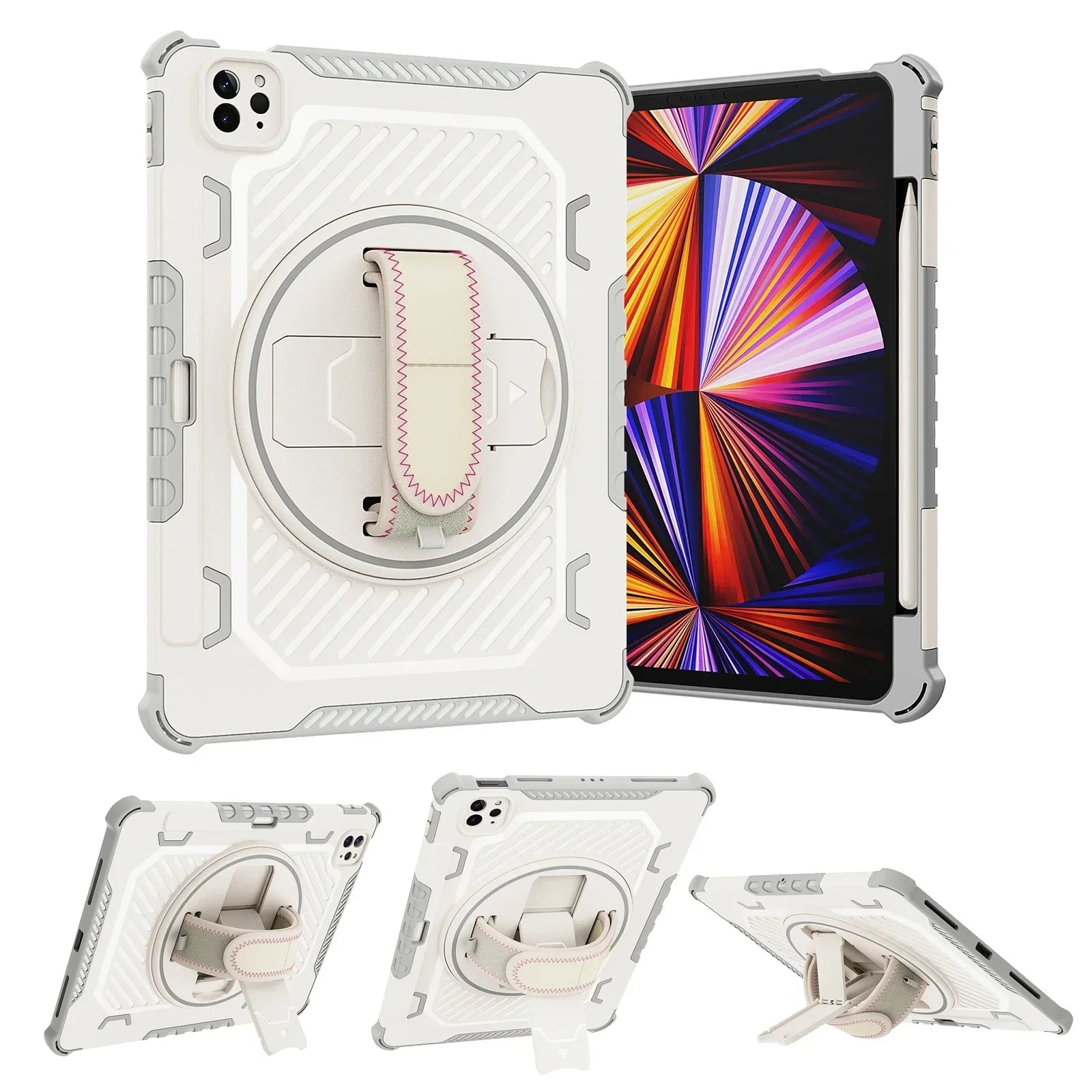 PureGuardCases 360° Kickstand Rugged Case for iPad