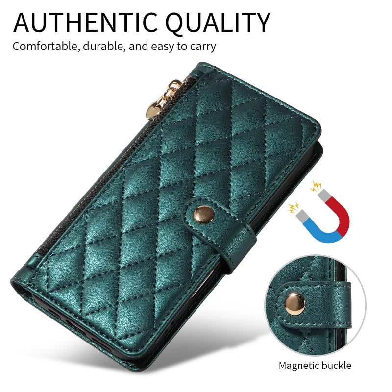 PureGuardCases Crossbody Leather Wallet Case for Google Pixel