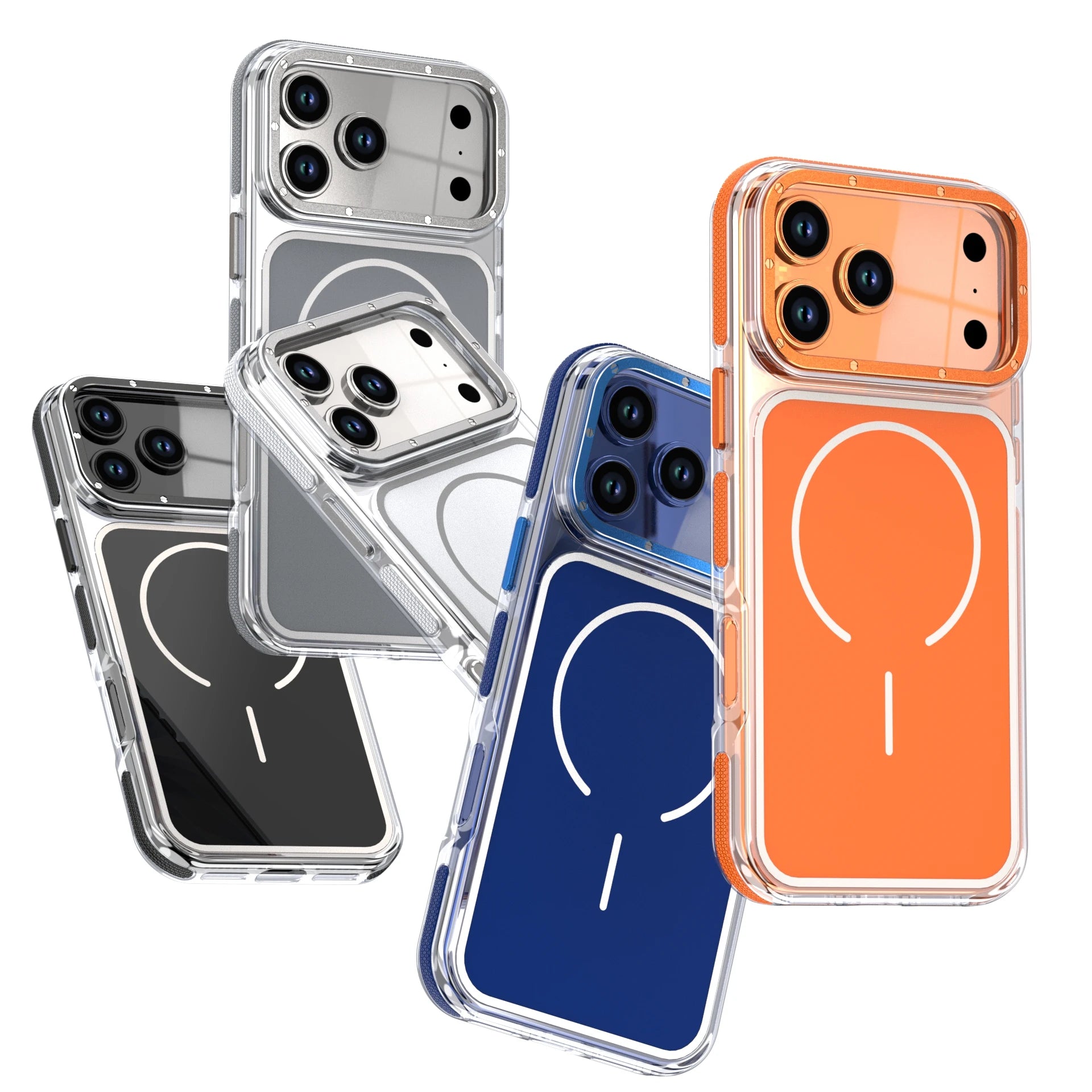 PureGuardCases Luxury Two-Tone Clear iPhone Case – Strong Magnetic MagSafe Cover