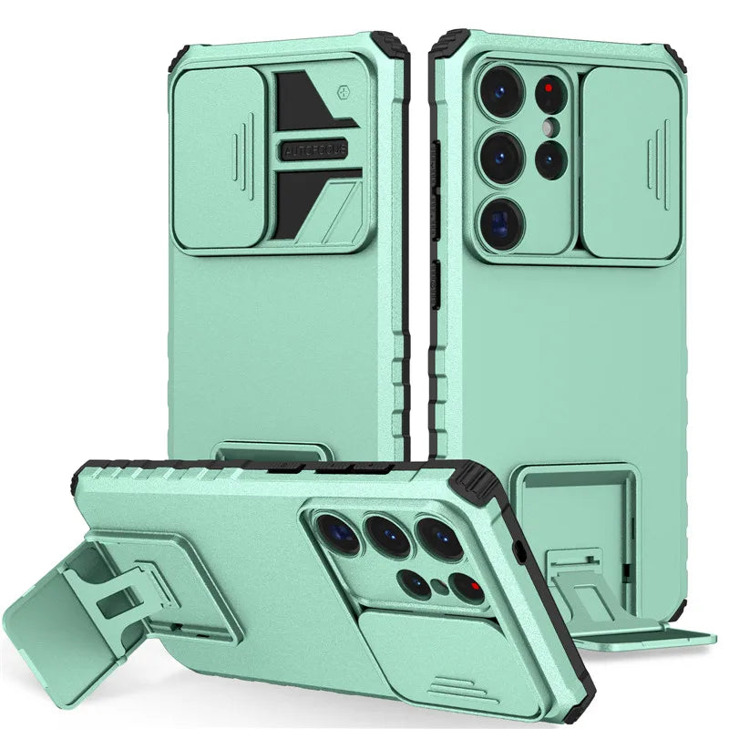 PureGuardCases Armor Case with Sliding Camera Cover for Samsung Galaxy