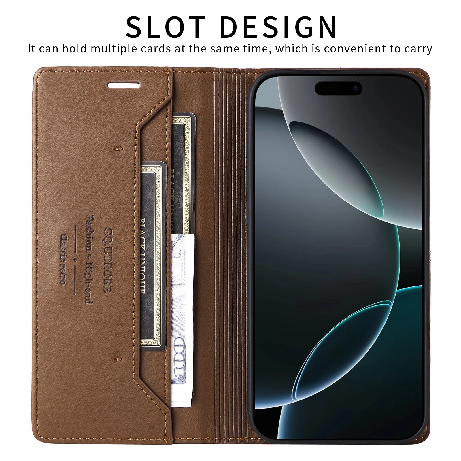 PureGuardCases Magnetic Leather Wallet Case for Google Pixel