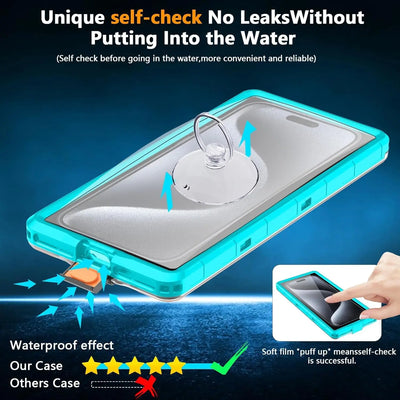 PureGuardCases IP68 Waterproof Phone Pouch for Phones Up to 6.9"