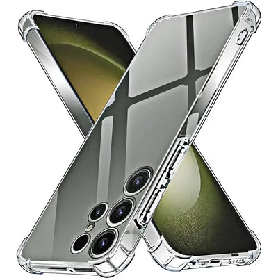 PureGuardCases Clear Shockproof Silicone Case for Samsung Galaxy