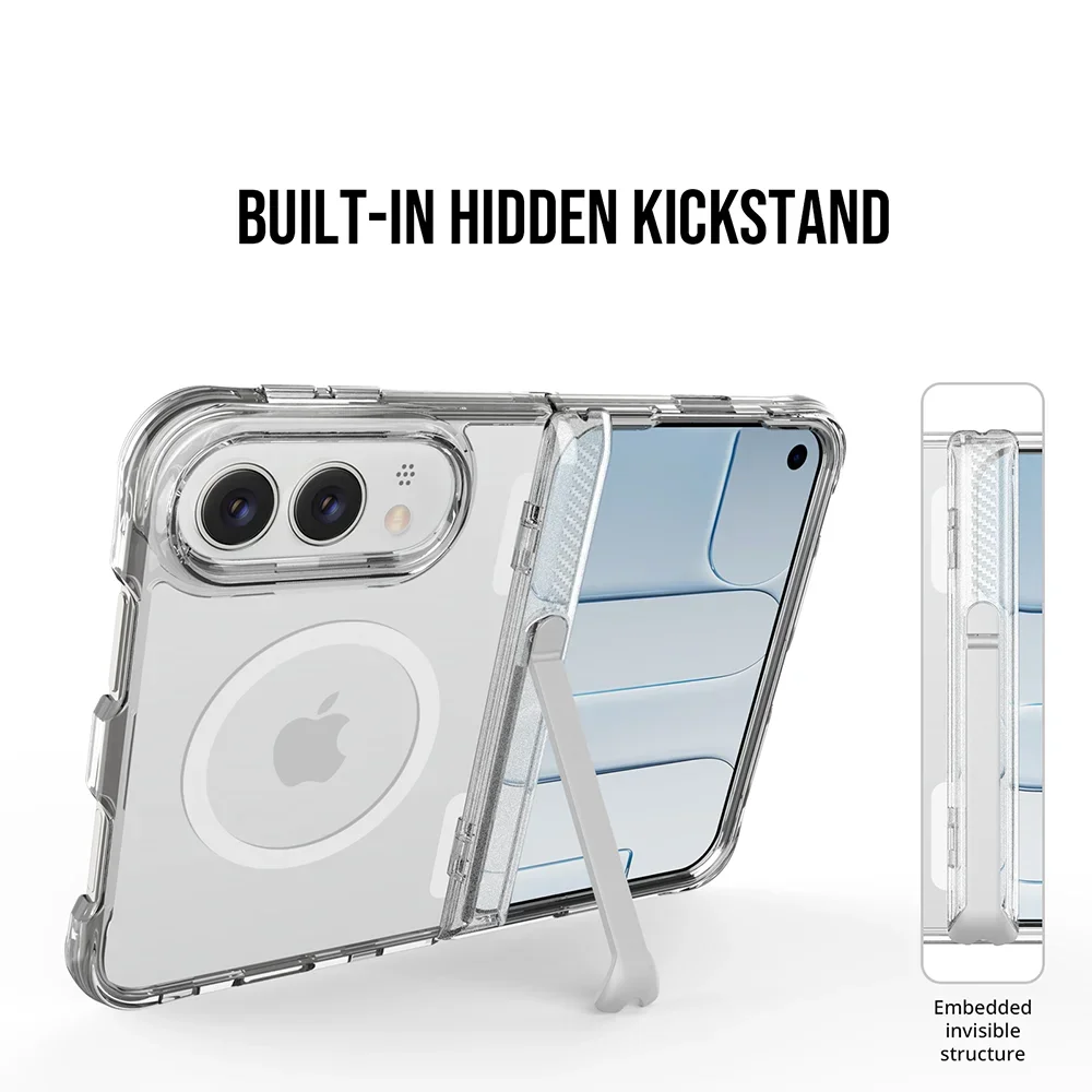 Clear MagSafe Hidden Kickstand Case for iPhone Duo - Product View 3