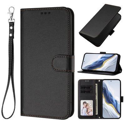 Lanyard Flip Wallet Case iPhone 11-18, Black