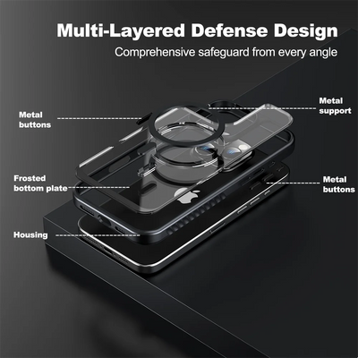 PureGuardCases Luxury Acrylic Clear iPhone Case – MagSafe Magnetic Bumper Cover