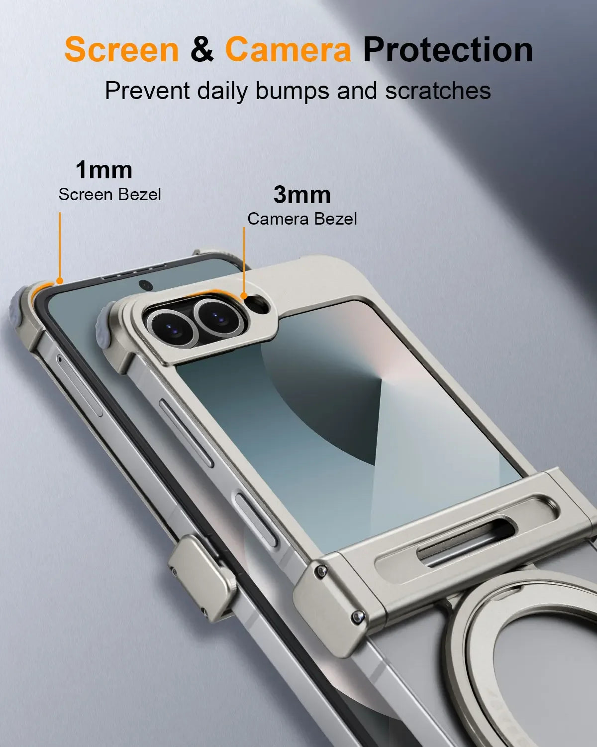 Eary for Samsung Galaxy Z Flip 7 6 Case for MagSafe 360°Rotatable Magnetic Kickstand Wireless Charging Anti Scratch Phone Cover