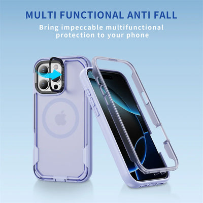 PureGuardCases Dual Armor Lens Stand iPhone Case – MagSafe Shockproof Cover