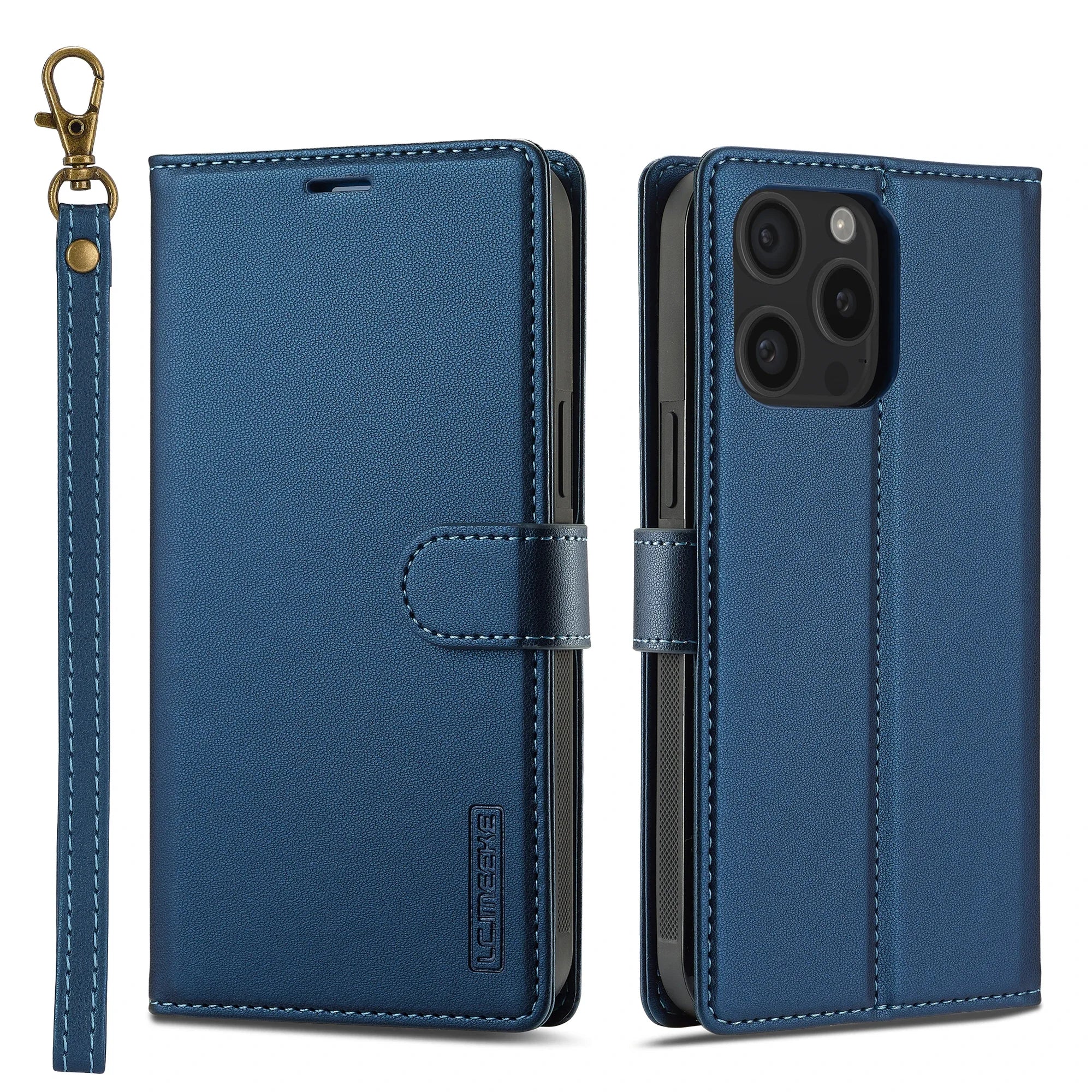 PureGuardCases 2-in-1 Magnetic Detachable Leather Wallet Case for iPhone