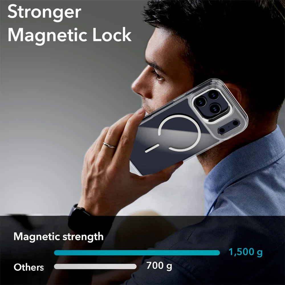 PureGuardCases Invisible Lens Stand iPhone Case – Clear MagSafe Cover