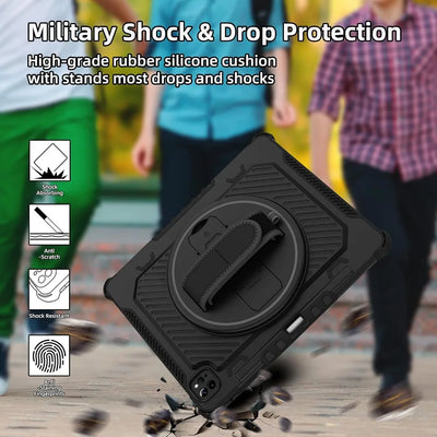 PureGuardCases 360° Kickstand Rugged Case for iPad