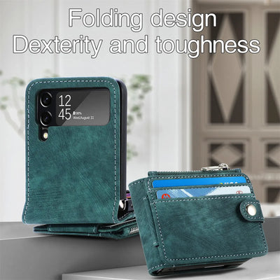 Detachable Zipper Wallet Case for Samsung Galaxy Z Flip 3-8 - image 2