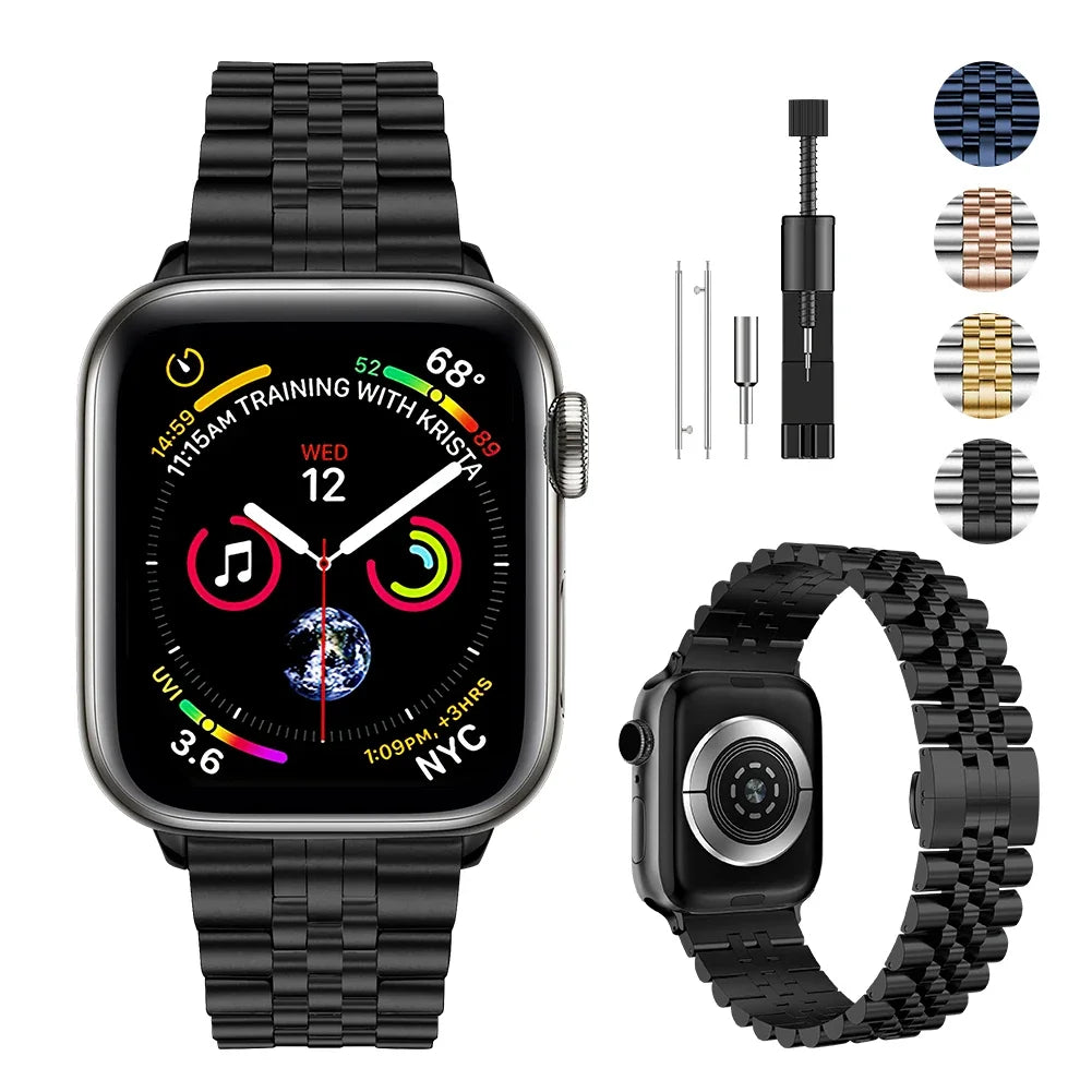 PureGuardCases Luxury Stainless Steel Band for Apple Watch