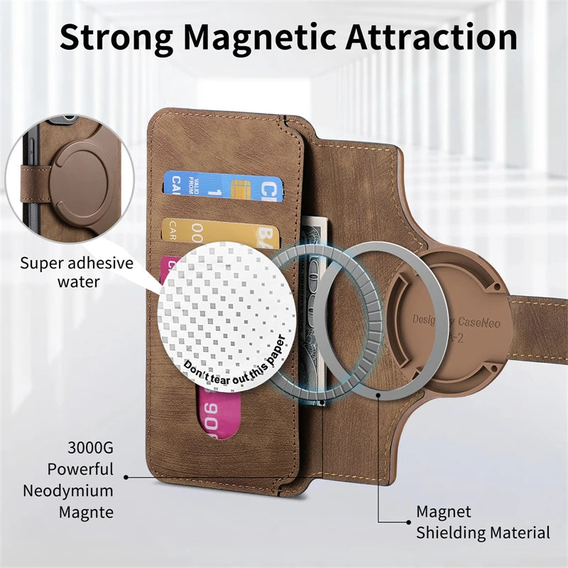 2-in-1 Detachable MagSafe Magnetic Flip Card Holder Wallet Case for iPhone 18, 17, Air & 16-11 - Product View 11