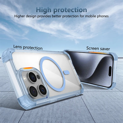 PureGuardCases Luxury Clear Armor iPhone Case – MagSafe Shockproof Magnetic Cover