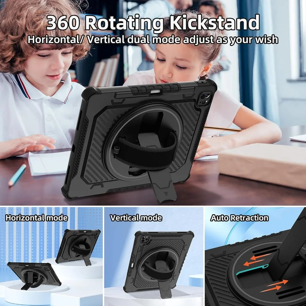 PureGuardCases 360° Kickstand Rugged Case for iPad