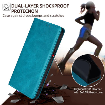 PureGuardCases Business Magnetic Leather Wallet Case for Google Pixel