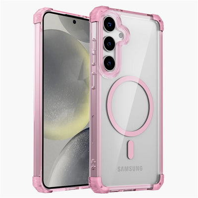 PureGuardCases Clear Magnetic Armor Case for Samsung Galaxy
