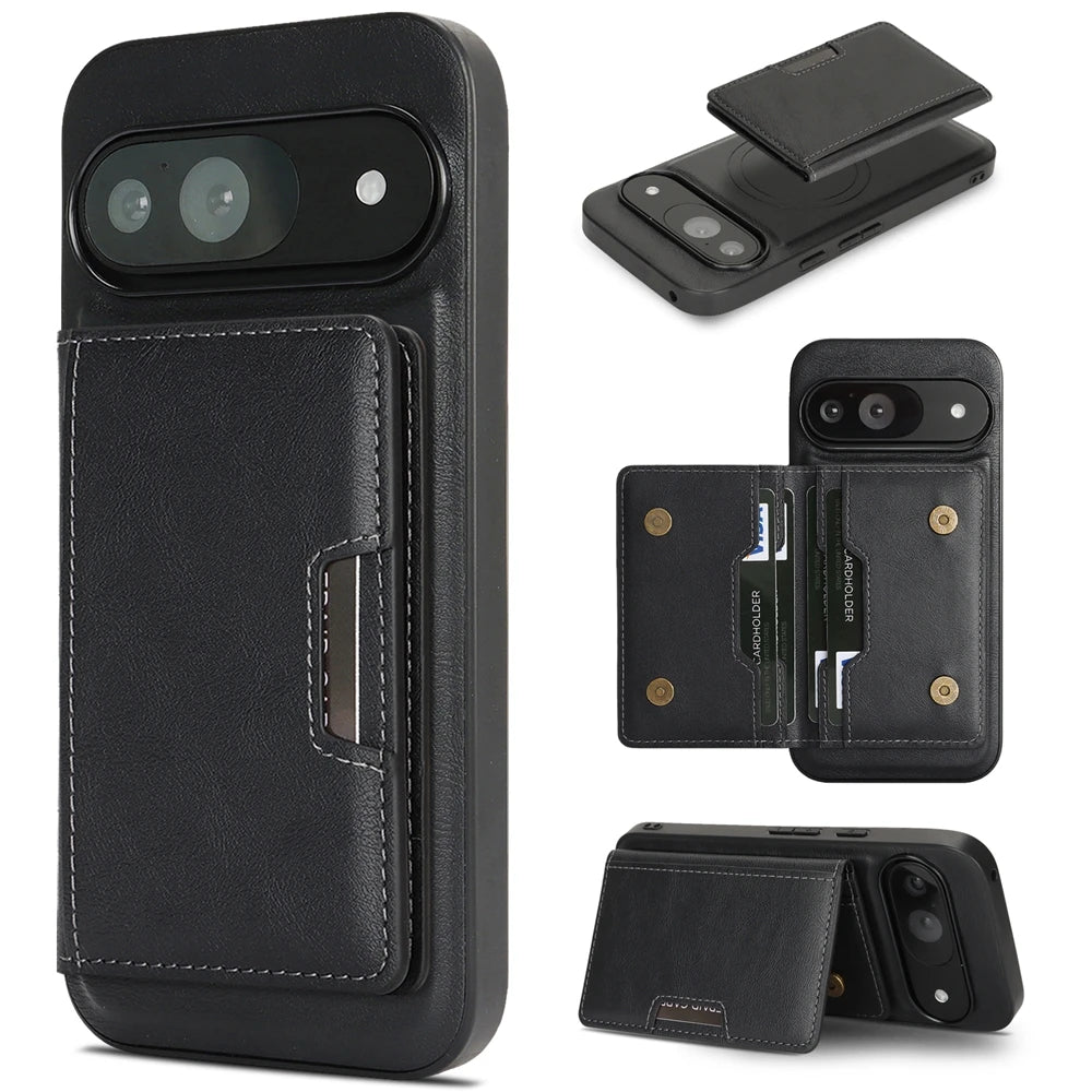 2-in-1 Magnetic Wallet Pixel 11, Black