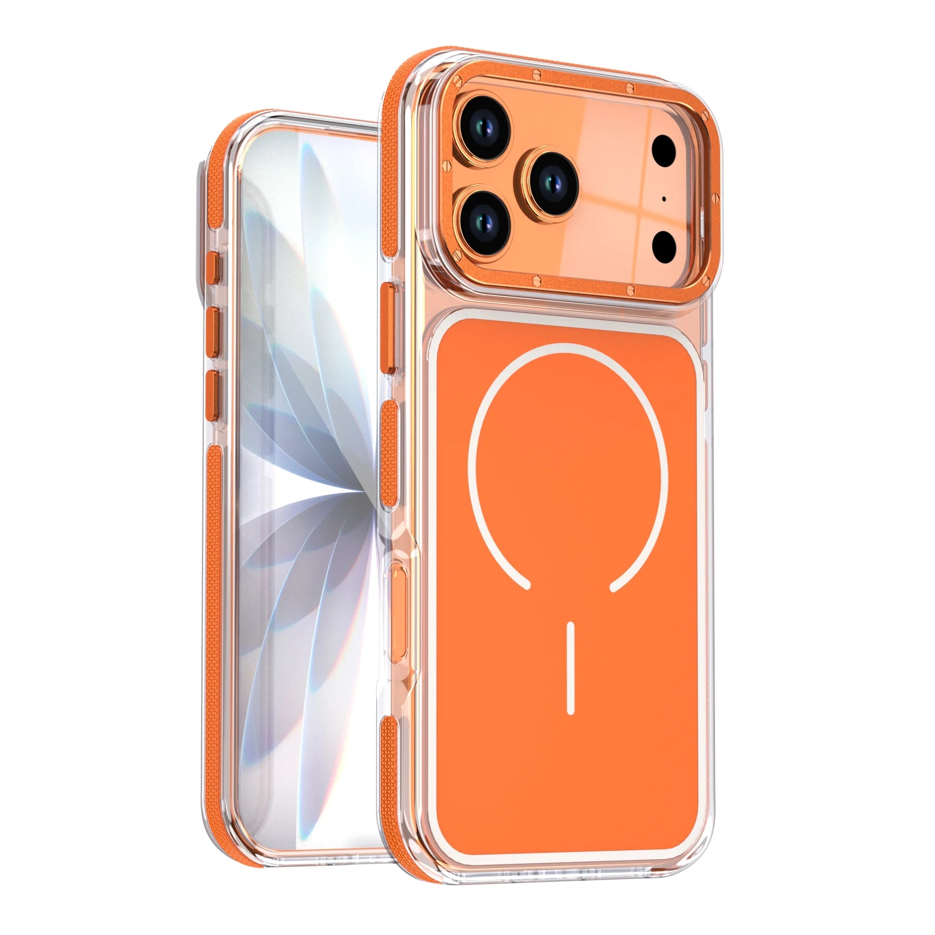 PureGuardCases Luxury Two-Tone Clear iPhone Case – Strong Magnetic MagSafe Cover