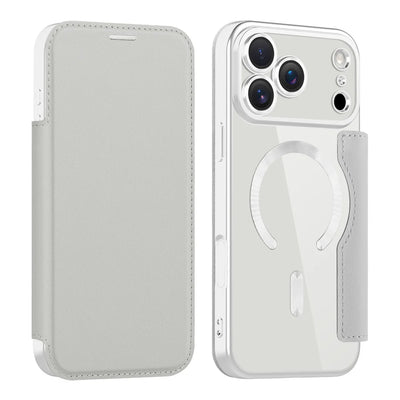 Clear Flip MagSafe Case iPhone 11-18, Gray