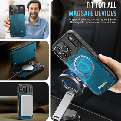 PureGuardCases Detachable Wallet Leather iPhone Case – MagSafe Magnetic Flip Cover