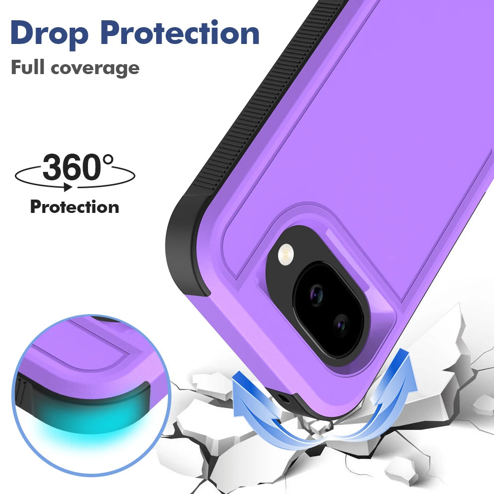 PureGuardCases 2-in-1 Military Armor Matte Case for Google Pixel