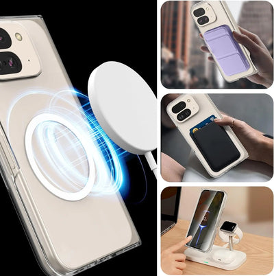 PureGuardCases Clear Magnetic Case for Google Pixel Fold