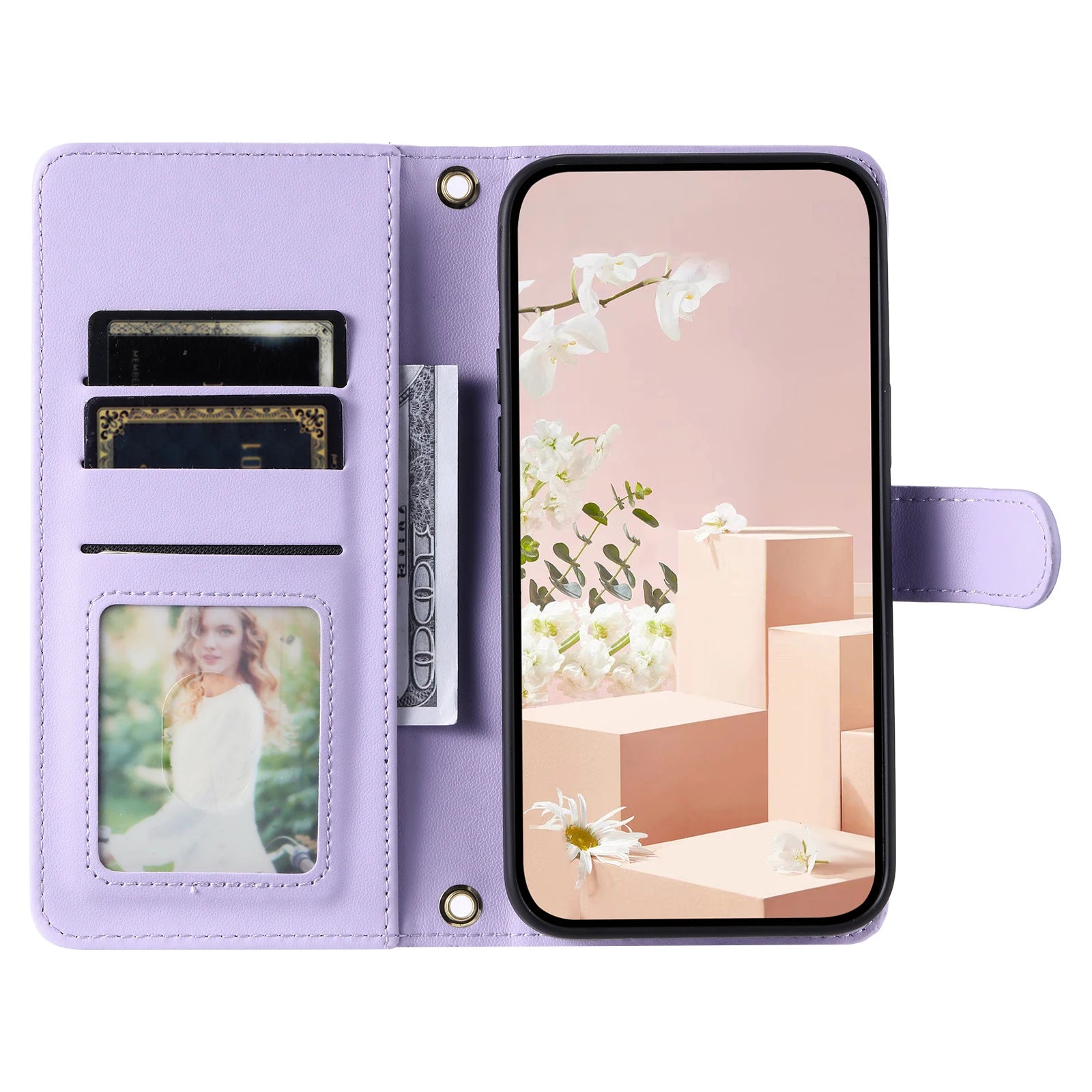 PureGuardCases Crossbody Leather Wallet Case for Google Pixel