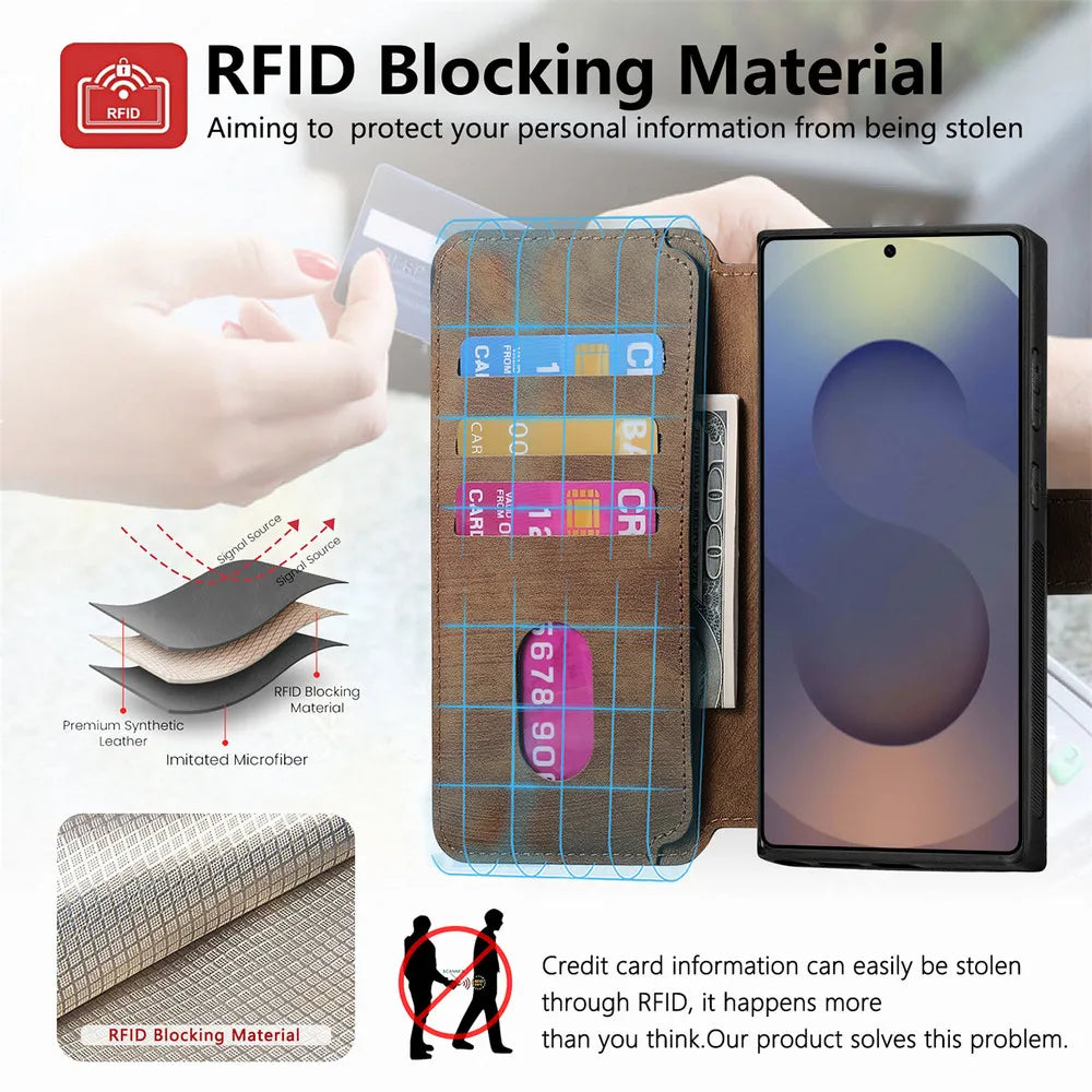 2-in-1 Detachable RFID Magnetic Leather Wallet Case for Google Pixel - Product View 8