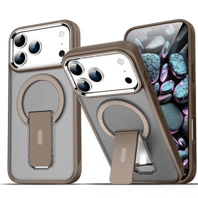 PureGuardCases Luxury MagSafe Stand iPhone Case – Matte Shockproof Cover