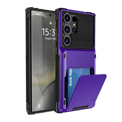 Phone Case for Samsung Galaxy S24 S23 FE S25 S26 Ultra S22 S21 Plus A17 A16 A06 A15 A25 A35 A55 Wallet with Card Holder Cover